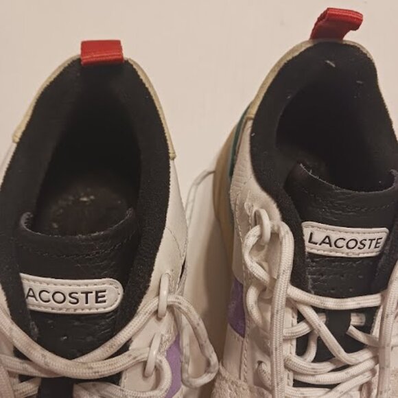 Women´s Lacoste L002 222 4 SFA Leather and Suede Colour-Pop Sneakers, Sz 6, used - Picture 11 of 12